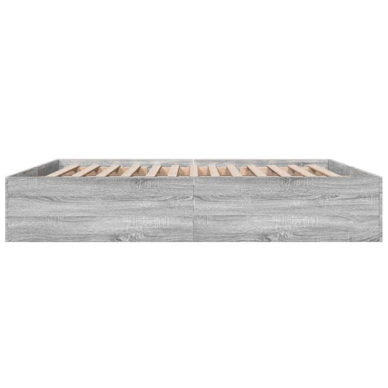 Bedframe bewerkt hout grijs sonoma eikenkleurig 180x200 cm