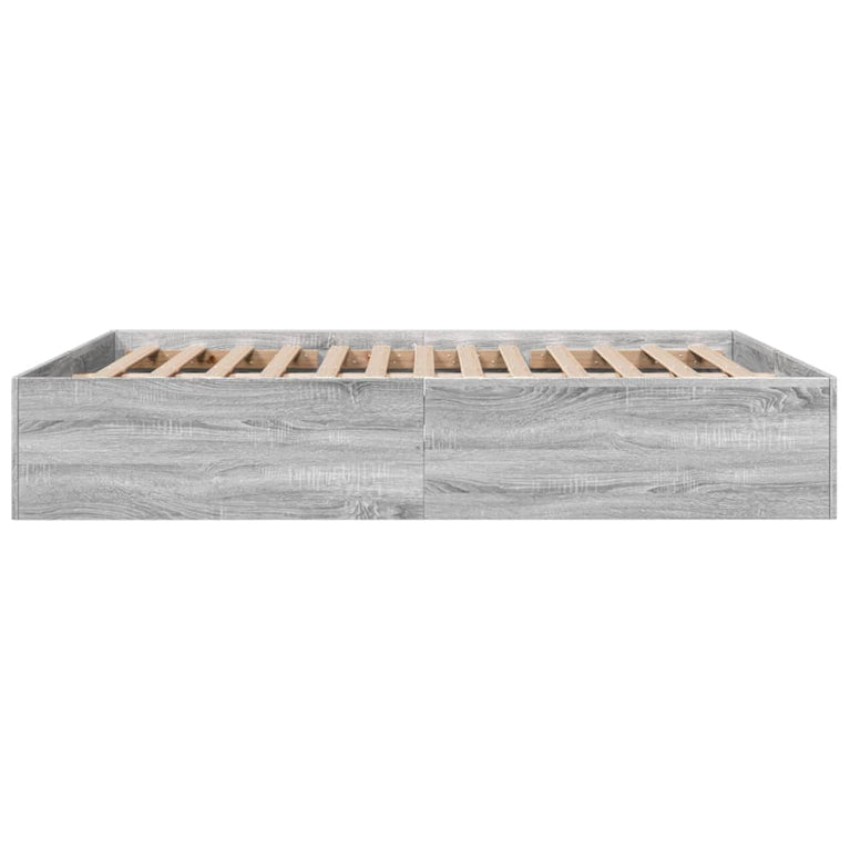 Bedframe bewerkt hout grijs sonoma eikenkleurig 160x200 cm
