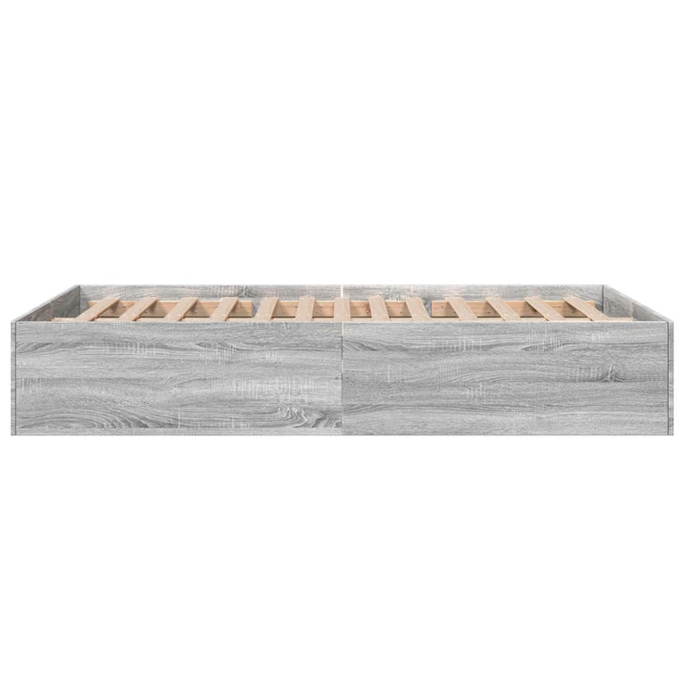 Bedframe bewerkt hout grijs sonoma eikenkleurig 140x200 cm