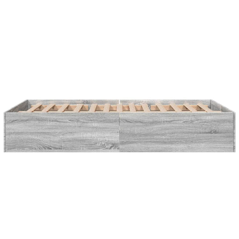 Bedframe bewerkt hout grijs sonoma eikenkleurig 120x200 cm