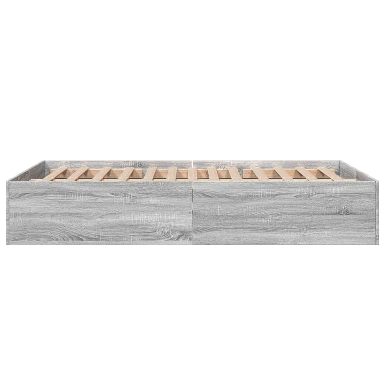 Bedframe bewerkt hout grijs sonoma eikenkleurig 120x190 cm