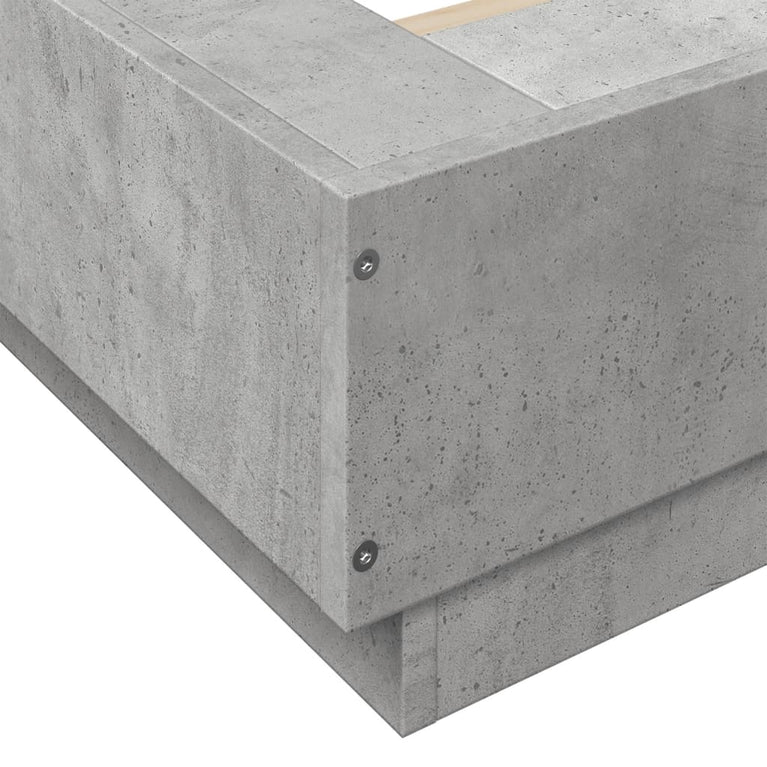 Bedframe bewerkt hout betongrijs 120x200 cm