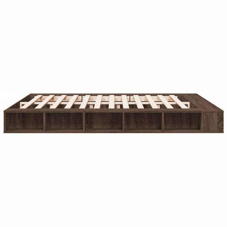 Bedframe bewerkt hout bruin eikenkleur 180x200 cm