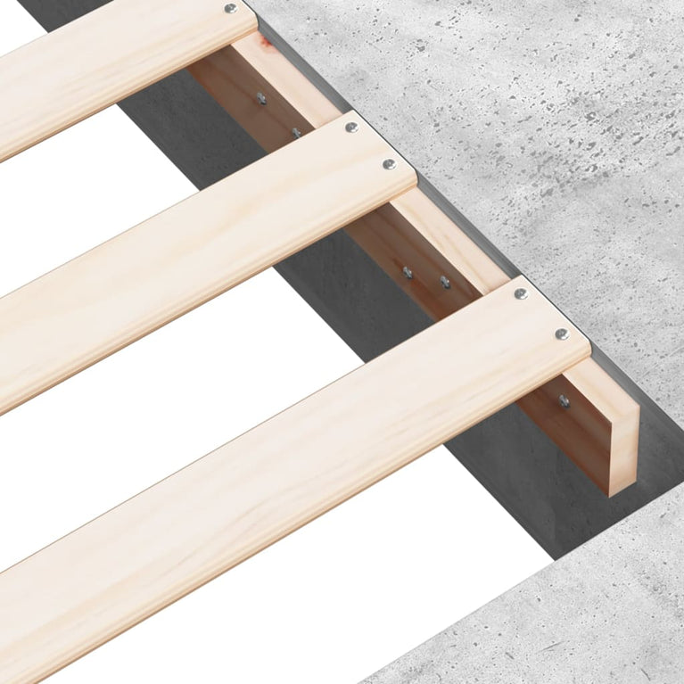 Bedframe bewerkt hout betongrijs 150x200 cm