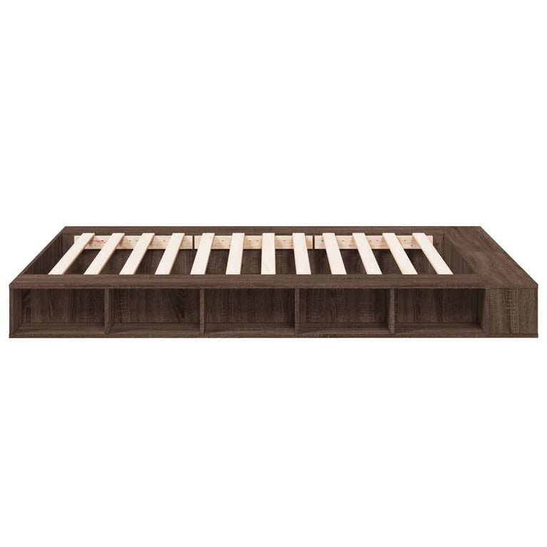 Bedframe bewerkt hout bruin eikenkleur 150x200 cm