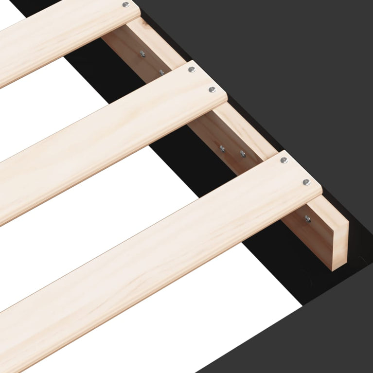 Bedframe bewerkt hout zwart 140x200 cm
