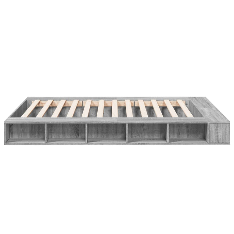 Bedframe bewerkt hout grijs sonoma eikenkleurig 140x200 cm