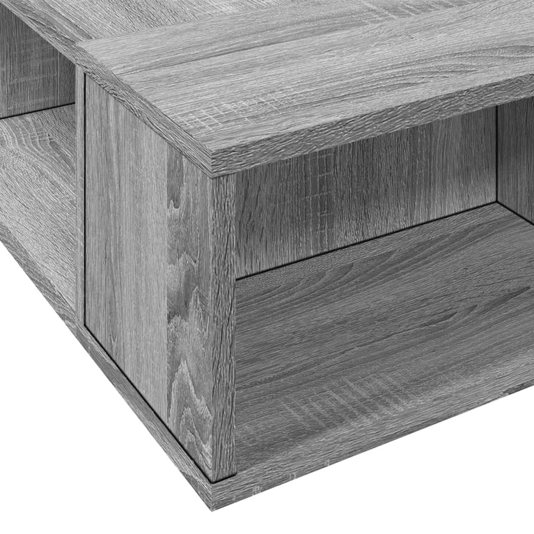 Bedframe bewerkt hout grijs sonoma eikenkleurig 135x190 cm