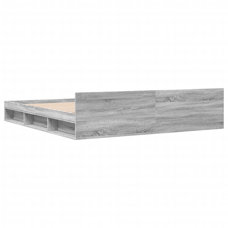 Bedframe met lades bewerkt hout grijs sonoma eiken 180x200 cm