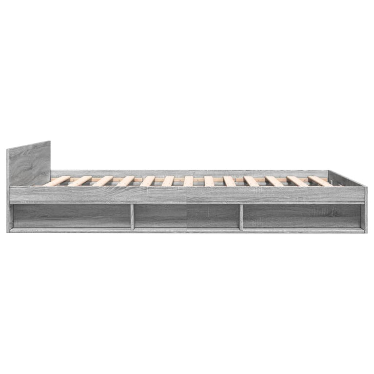 Bedframe met lades bewerkt hout grijs sonoma eiken 150x200 cm
