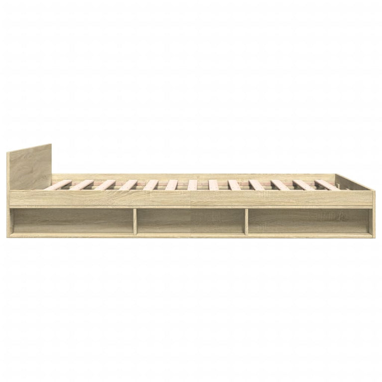 Bedframe met lades bewerkt hout sonoma eikenkleurig 140x200 cm