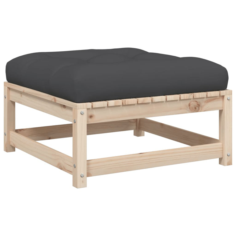 6-delige Loungeset met kussens massief grenenhout