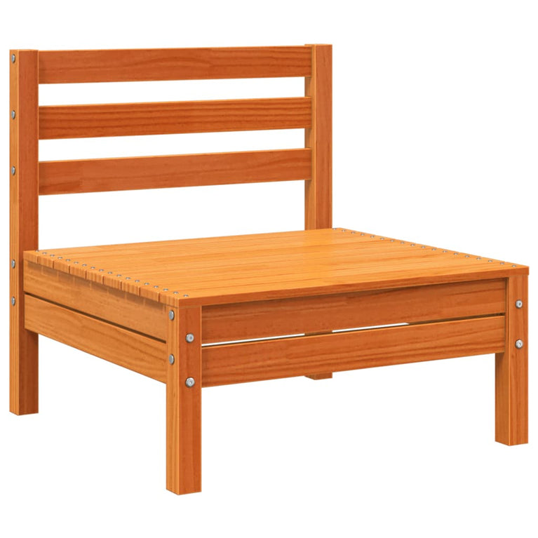 8-delige Loungeset met kussens massief grenenhout wasbruin