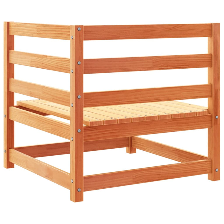 7-delige Loungeset massief grenenhout wasbruin