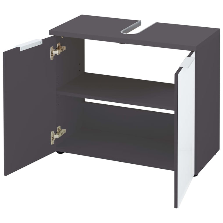 Germania Wastafelkast GW-Pescara grafietkleurig en wit MeubelReus