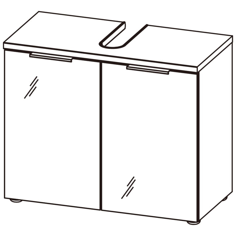 Germania Wastafelkast GW-Pescara grafietkleurig en wit MeubelReus