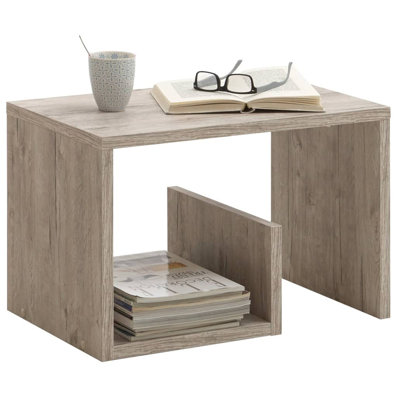 FMD Salontafel 2-in-1 59,1x35,8x37,8 cm zandeikenkleurig MeubelReus