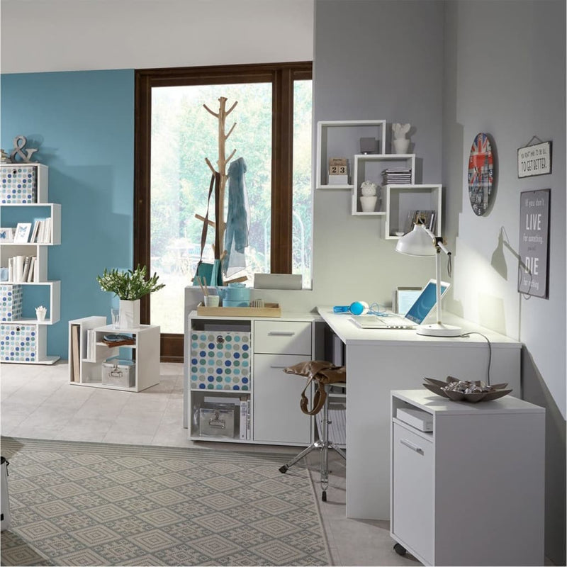 FMD Wandschap met 3 vakken wit