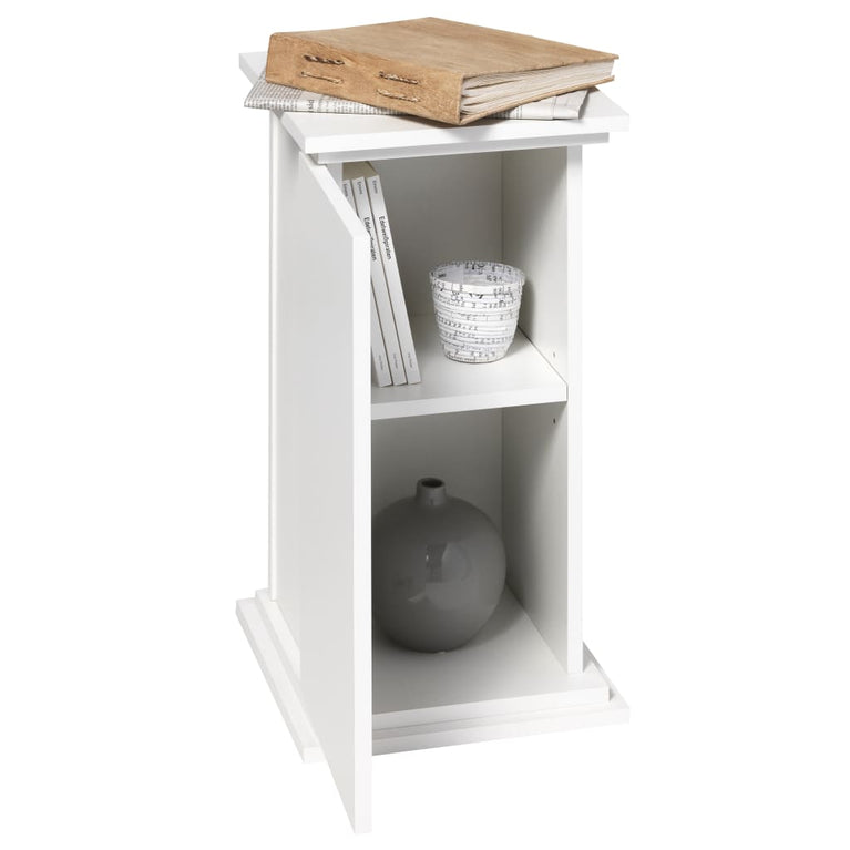 FMD Bijzettafel met deur 57,4 cm wit