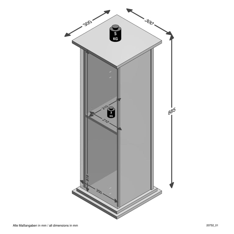 FMD Accenttafel met deur 88,5 cm old style donkerkleurig MeubelReus