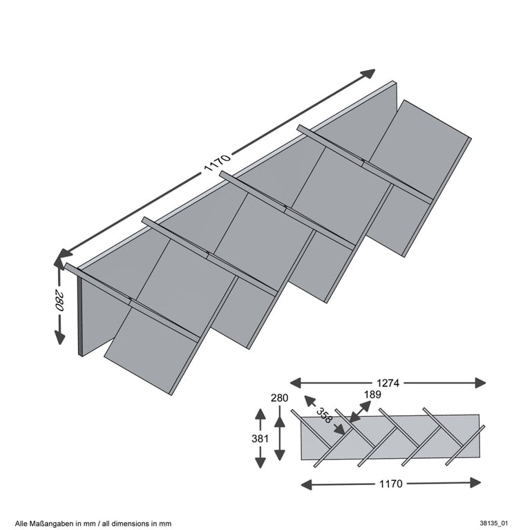 FMD Boekenplank zwevend geometrisch wit MeubelReus