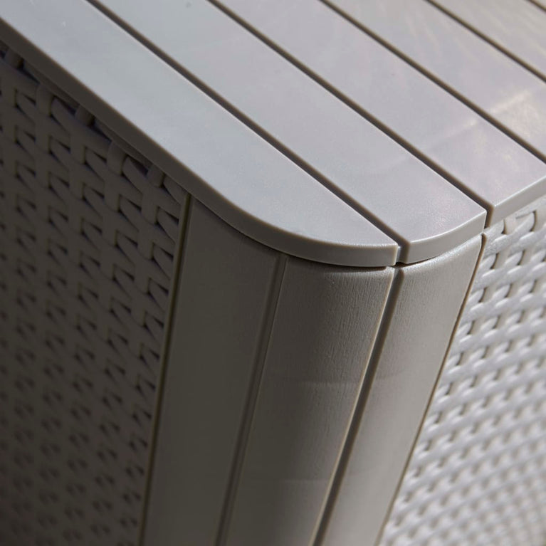 Keter Bijzettafel Luzon plat wicker cappuccinokleurig