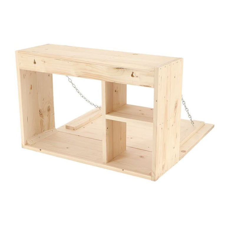 Esschert Design Wandbar met neerklapbaar schap M naturel