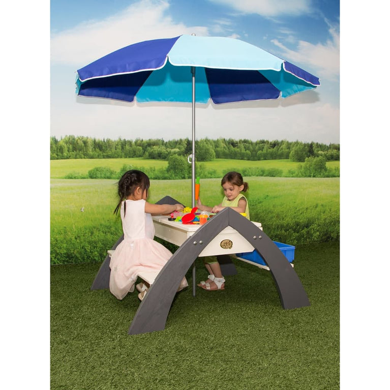 AXI Picknicktafel voor kinderen Delta grijs en wit A031.023.00 MeubelReus