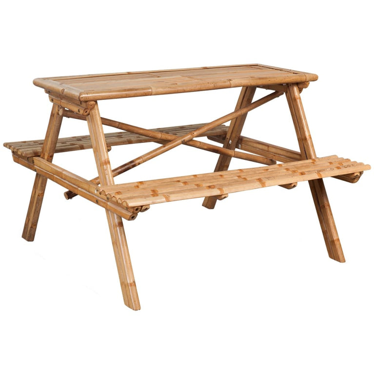 Picknicktafel 120x120x78 cm bamboe MeubelReus
