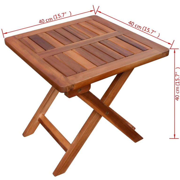 Ligbed met tafel massief acaciahout MeubelReus