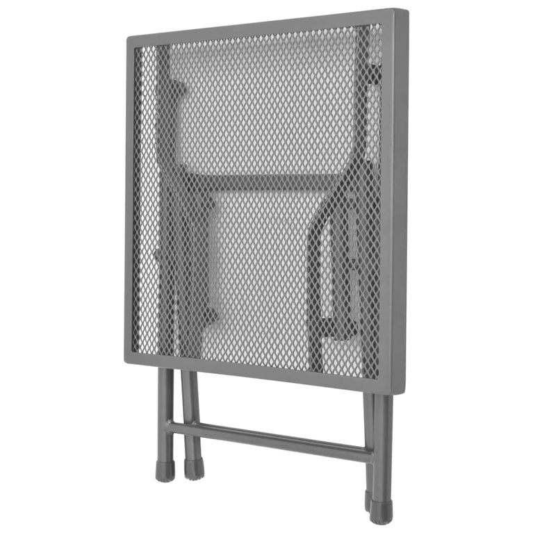 Ligbedden 2 st met tafel staal antraciet MeubelReus