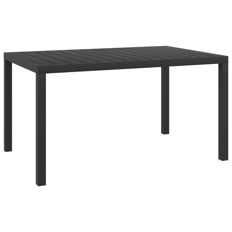 Tuintafel 150x90x74 cm aluminium en HKC zwart MeubelReus