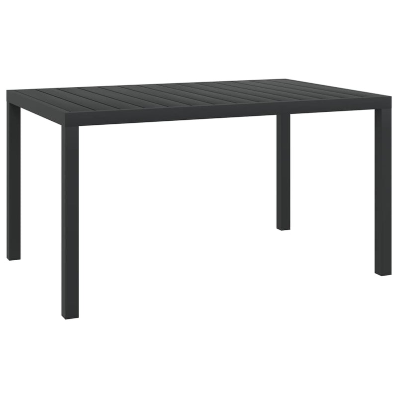 Tuintafel 150x90x74 cm aluminium en HKC zwart MeubelReus