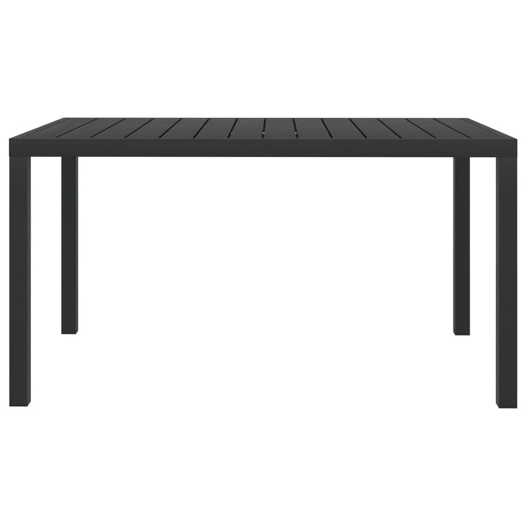 Tuintafel 150x90x74 cm aluminium en HKC zwart MeubelReus