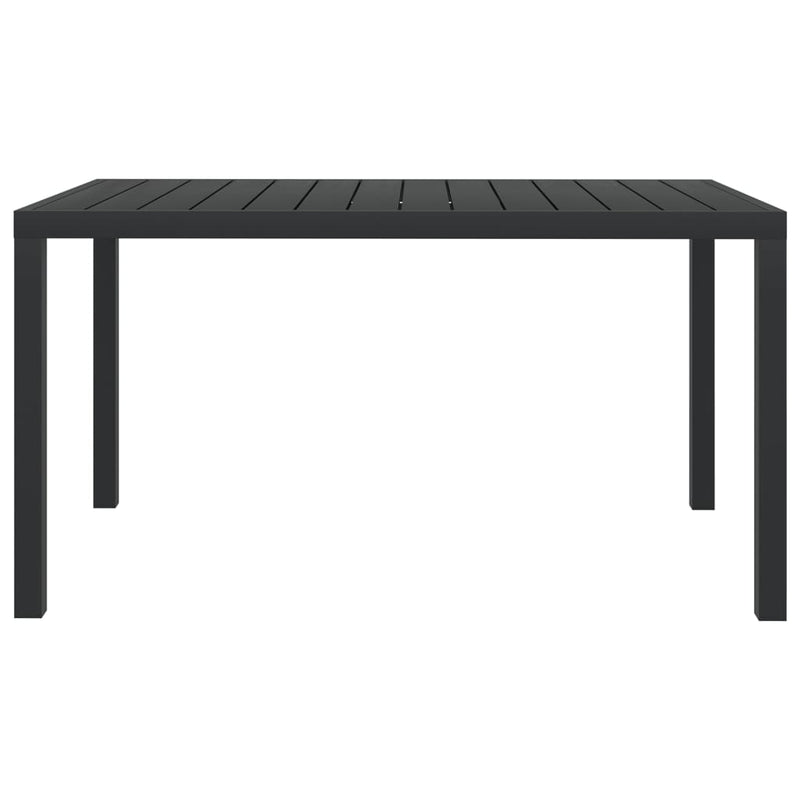 Tuintafel 150x90x74 cm aluminium en HKC zwart MeubelReus