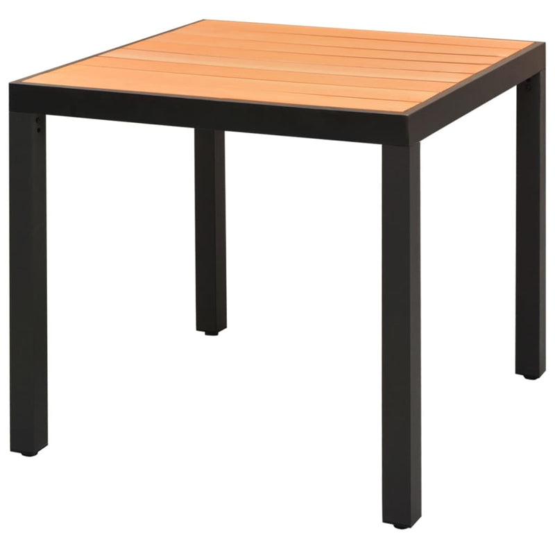 Tuintafel 80x80x74 cm aluminium en HKC bruin MeubelReus