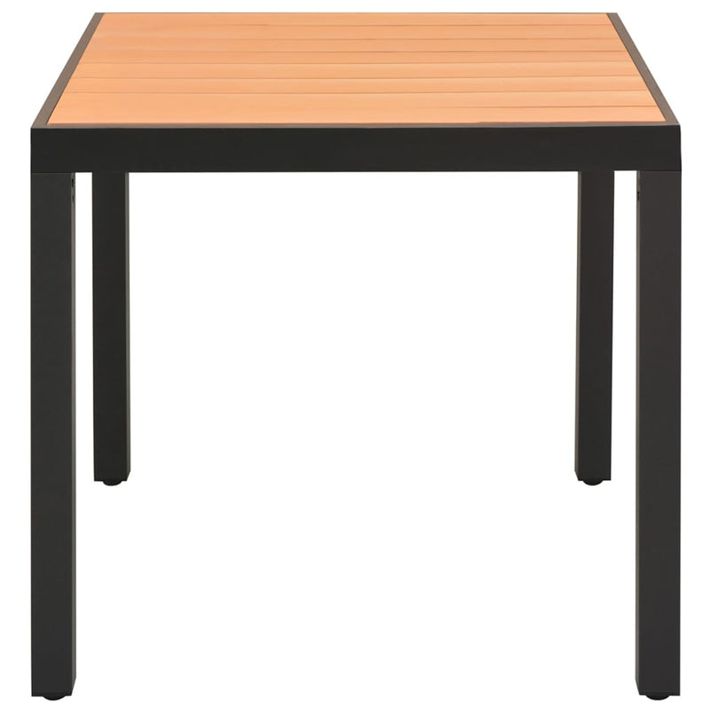 Tuintafel 80x80x74 cm aluminium en HKC bruin MeubelReus