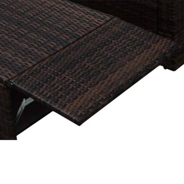 2-delige Loungeset met kussens poly rattan bruin MeubelReus