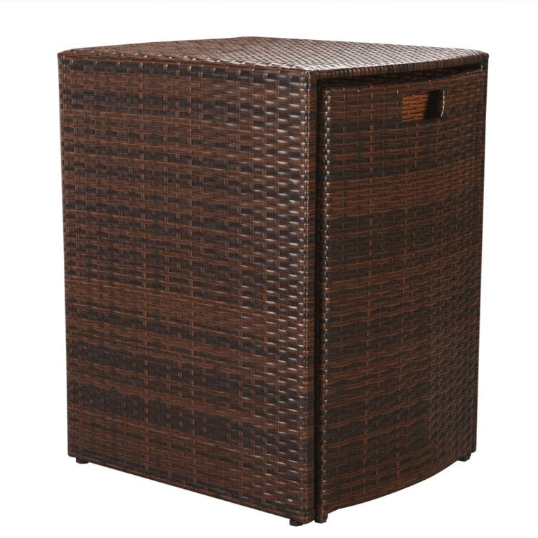 3-delige Bistroset met kussens poly rattan bruin MeubelReus
