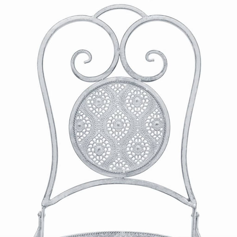 3-delige Bistroset staal grijswit MeubelReus