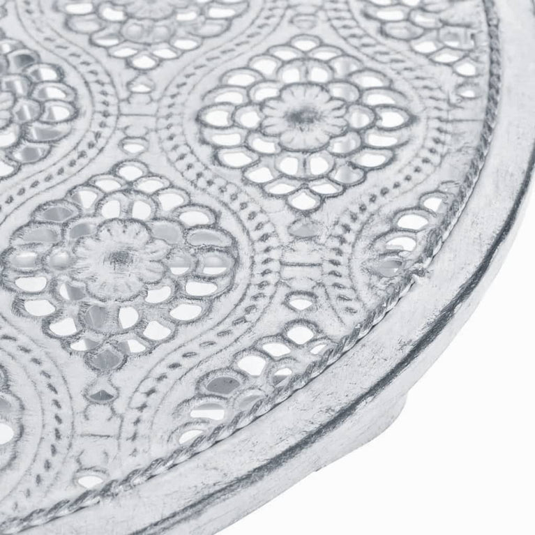 3-delige Bistroset staal grijswit MeubelReus