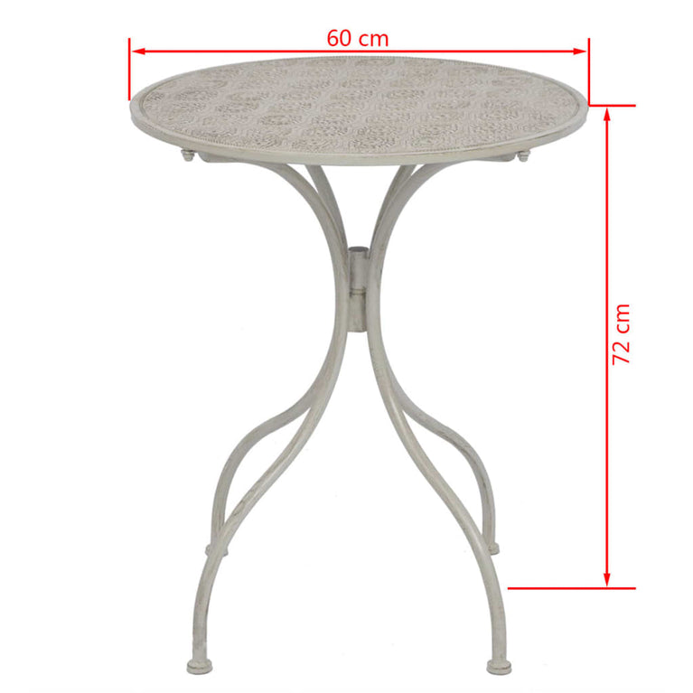 3-delige Bistroset staal grijs MeubelReus