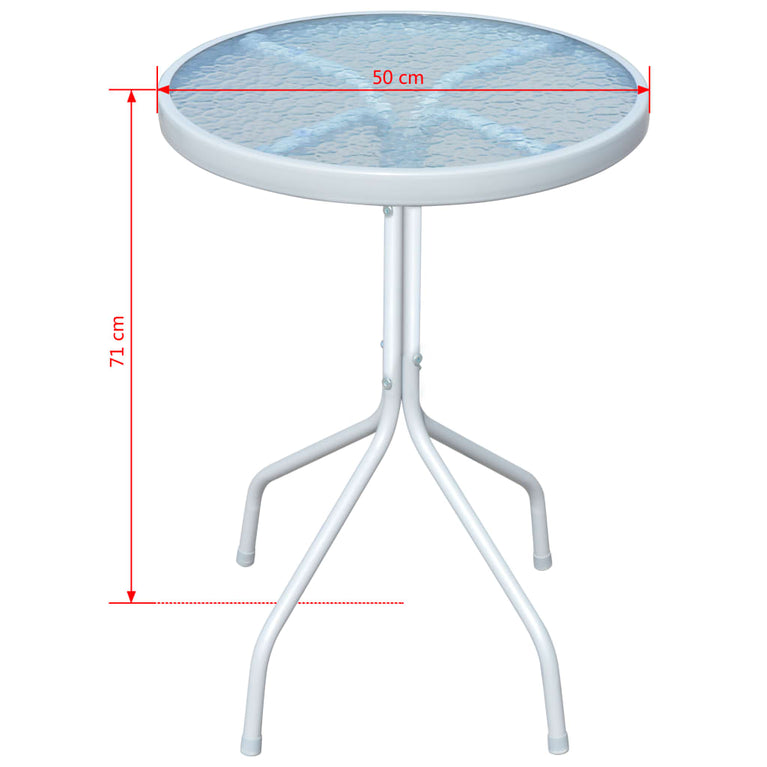 Bistrotafel 50x71 cm staal grijs MeubelReus