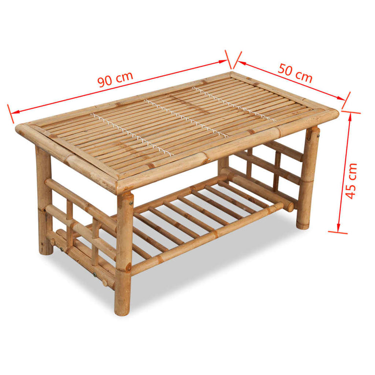 Salontafel bamboe 90x50x45 cm MeubelReus