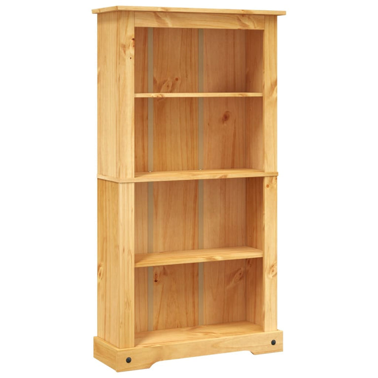 Boekenkast grenenhout met 4 planken Corona-stijl 81x29x150 cm MeubelReus