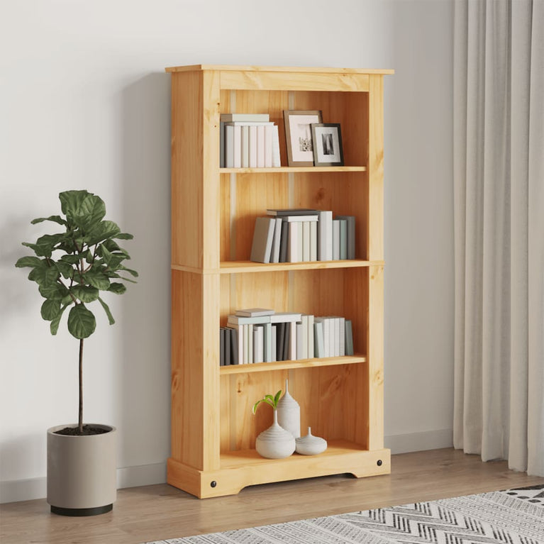 Boekenkast grenenhout met 4 planken Corona-stijl 81x29x150 cm MeubelReus