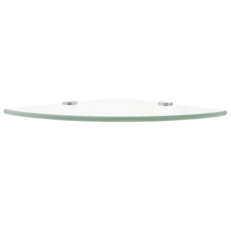 Hoekschap met chromen dragers transparant 35x35 cm glas MeubelReus
