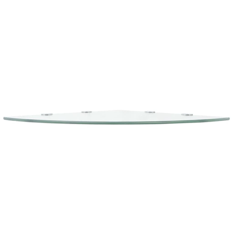 Hoekschap met chromen dragers transparant 45x45 cm glas MeubelReus