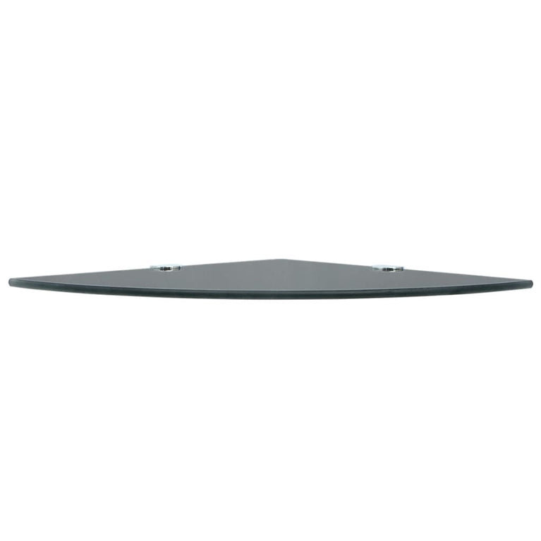 Hoekschap met chromen dragers zwart 35x35 cm glas MeubelReus
