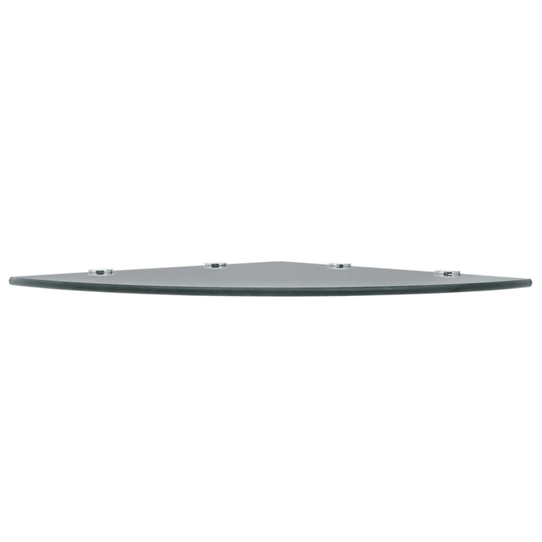 Hoekschap met chromen dragers zwart 45x45 cm glas MeubelReus